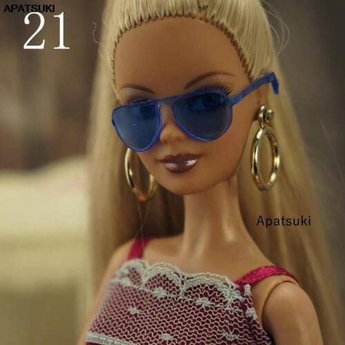 Dark Blue Plastic Sunglasses For Ken Boy Dolls Glasses Eyeglasses For Barbie Sun Glasses Toys Dollhouse Accessories 1/6