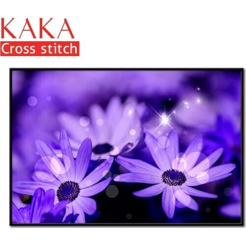 Cross stitch kits,Embroidery needlework sets with printed pattern,11CT-canvas for Home Decor Painting,Flowers Full NCKF168
