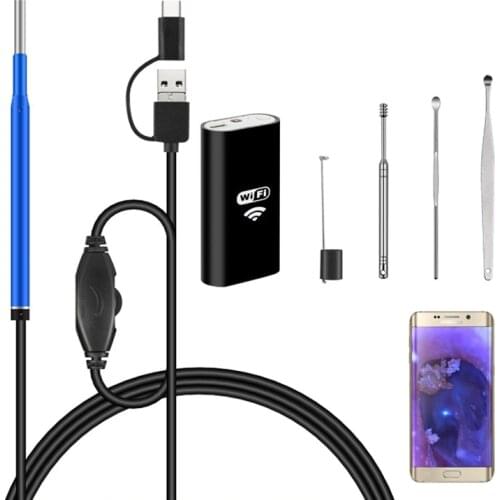 WiFi Endoscope 3.9mm Lens Otoscope Ear Clean Mini Camera With 6 Adjustable Led Light For iPhone Android Phone Borescope