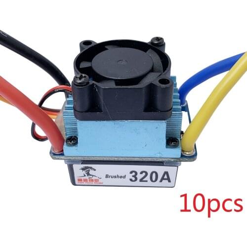 10pcs RC Boat 320A ESC 380/540/775 Brushed Motor Speed Controller Dual Mode Regulator Band Brake for 1:10 Car Bait Boat