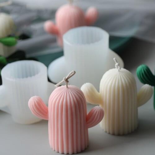 3D Cactus Silicone Material Handmade Candle Mold DIY Cute Cactus Soap Epoxy Making Mould Home Decoration