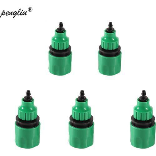 5pcs-pack Good quality single-ways quick connectors 1/4" water irrigation hose and 3/8" hot sale in Russia IT147