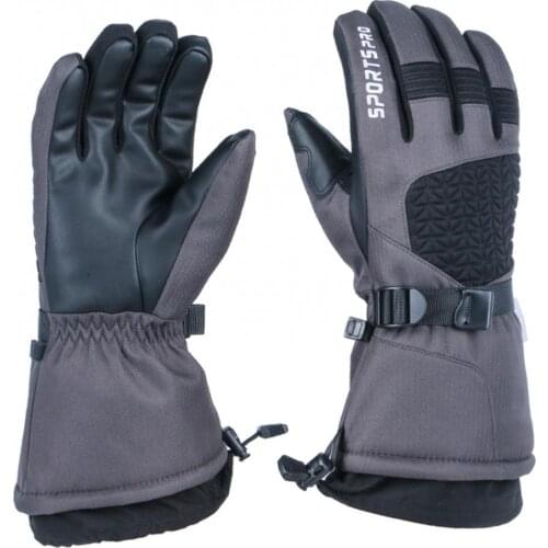 80% Hot Sale Winter Thicken Windproof 5-finger Black Cycling Mitten Unisex Skiing Gloves