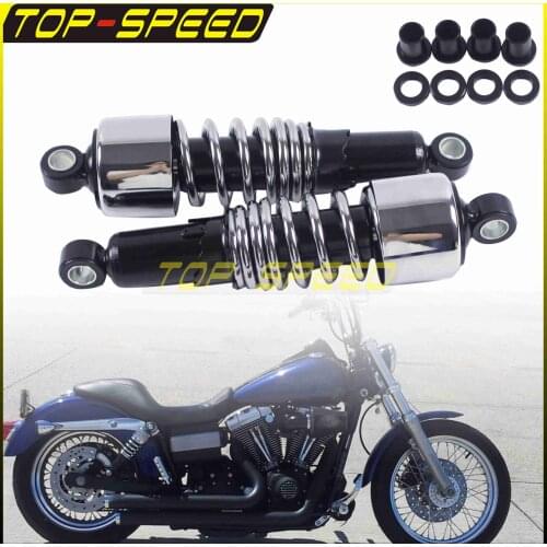 For Harley Dyna Sportster 80-17 Shock Absorber Adjustable Spring 10.5 Inches Slammer Lowering Damper FLHT FLH FLTC FLT 267mm