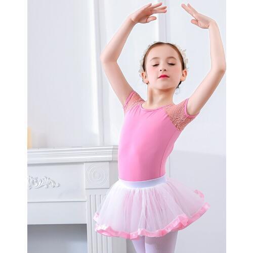 Girls Ballet Tutu Dress Kids Gymnastics Tulle Skirted Leotards Pink purple Ballet Costumes With Dot Tutus