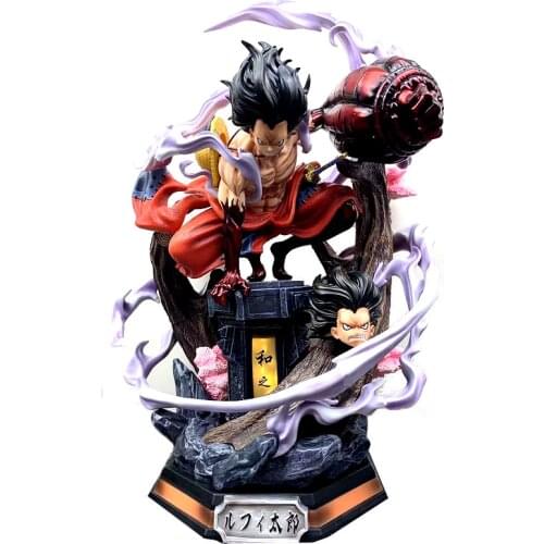 One Piece Figure Anime Gk Tian Tong Monkey D Luffy Figma Oversized 38cm ABS Model Snake Man Desktop Collection Toys For Kid Doll