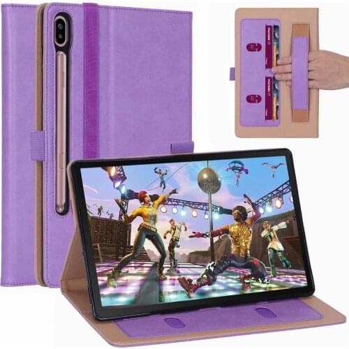 For Samsung Galaxy Tab S6 Case T860 T865 10.5 Inch 2019 Business PU Leather Tablet Shell Auto Sleep Wake Smart Stand Cover+pen