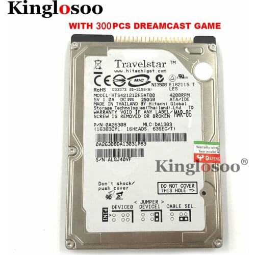 250G Internal Game Hard Disk for Sega Dreamcast DC game console w/ 120PCS Games