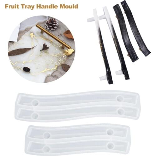 Fruit Tray Handle Mould DIY Door Handle Silicone Mold Resin Glue Set Tray Coaster DIY Silicone Material Mold Accessories