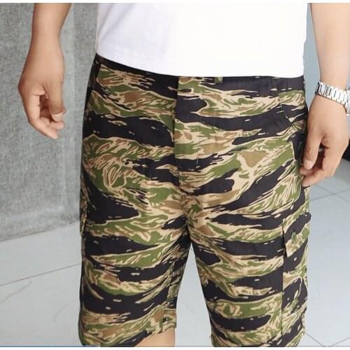 Tiger Camo Shorts American TCU Military OutdoorShorts Retro WW2 US Army Training Shorts Summer Shorts Running Shorts