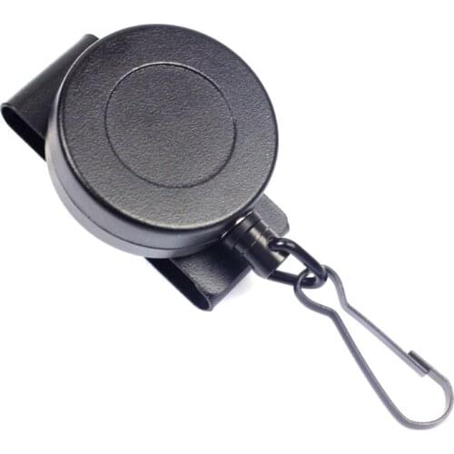 6cm/2.36" Telescopic Steel Wire Rope Key Anti Lost Tool With Carabiner Secure Belt Buckle Y4UB