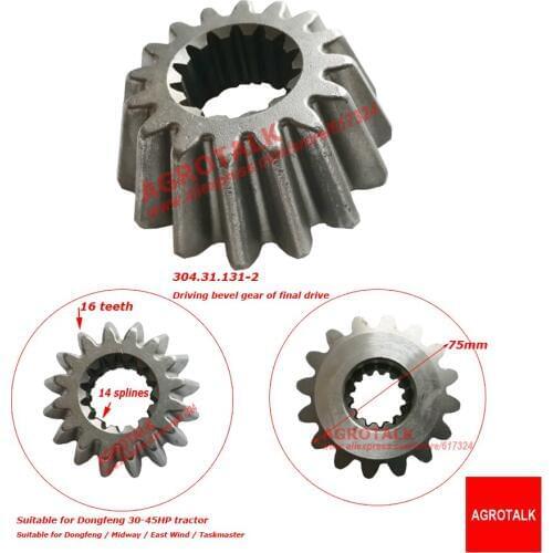 Driving bevel gear of final drive for Dongfeng 30-45HP tractor like Taskmaster / East Wind / Midway/, part number: 304.31.131-2