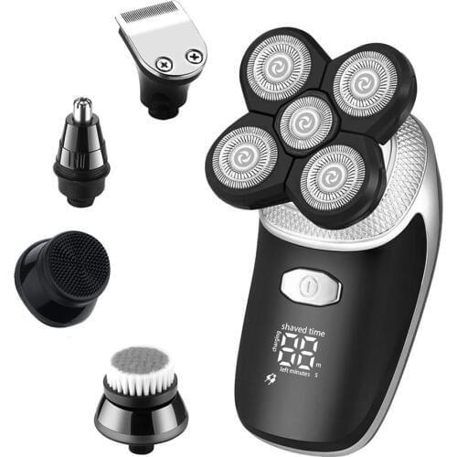 5 In1Multi-function Grooming Electric Shaver Kit Wet And Dry Electric Razor For Men Rechargeable Beard Nose Hair Shavin