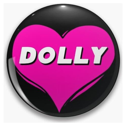 Dolly K Heart Soft Button Pin Lapel Pin Collar Cartoon Decor Clothes Jewelry Gift Lover Metal Brooch Badge Cute Funny Creative