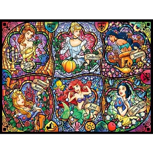 5D Diamond Painting Disney Cartoon Character Princess Set Cross Stitch Full Diamond Art Embroidery DIY Mosaic Decoration