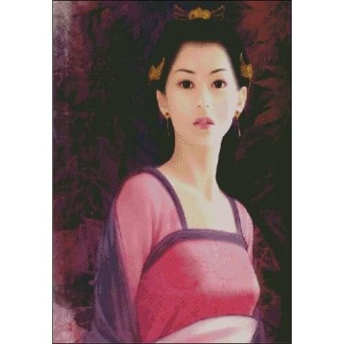 Classical beauty, Graceful Girl 1 Cross Stitch Kits Needlework 14CT Unprinted Embroidered Top Quality DIY Handmade Decoration