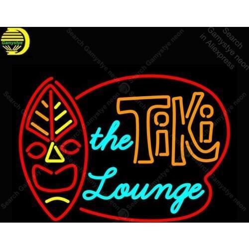 Neon Sign for Tiki Store the lounge Neon Bulb handcraft Beer bar signglass neon signboard Decorate Hotel restaurant advertise