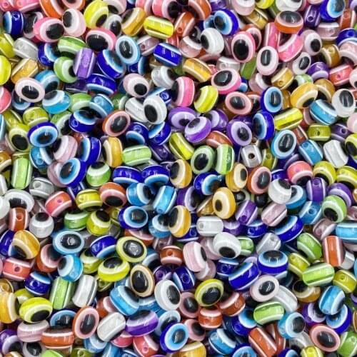 20/40Pcs Oval Cat Eye Loose Beads For DIY Jewelry Making Necklace Bracelet Pendant 6*8/8*10mm