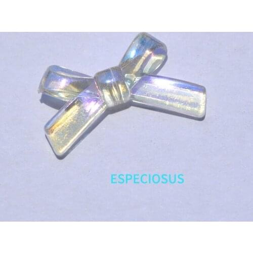 DIY Necklace Department Cartoon Bow Charms Multi Color Plated Bowknot Pendants Big Acrylic beads 34*19MM Jewelry Making Findings