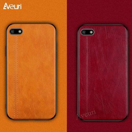 Luxury Business Phone Case For Huawei Y5 2018 PRIME 5.45" inch Coque Silicone Leather Cover Case For Huawei Y5 Lite 2018 Fundas