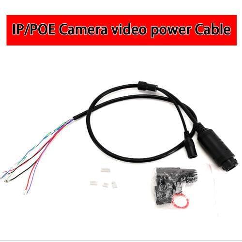 Black CCTV IP POE Network WiFi HD Camera PCB Module video power Weatherproof POE Cable RJ45 female & DC male