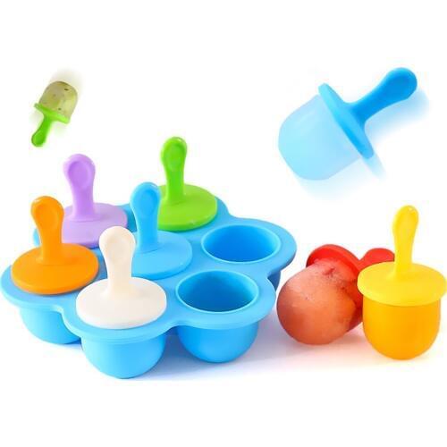 Silicone Ice Pops Mold Cube Ice Cream Ball Lolly Maker Popsicle Molds Baby DIY Food Supplement Tool Fruit Shake Ice Cream Mold