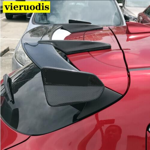 For real Carbon fiber roof spoiler Mazda 3 mazda3 Axela hatchback Rear window rear wing tail M3 KS style car spoiler 2014 -2017