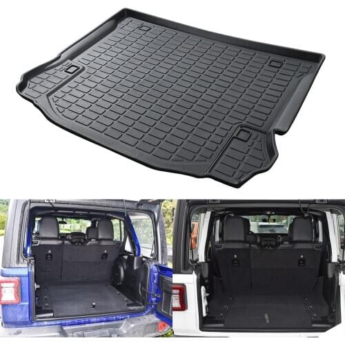 Heavy Duty Car Trunk Boot Mat Cargo Liner for Jeep Wrangler JK 4-Door 2008-2018