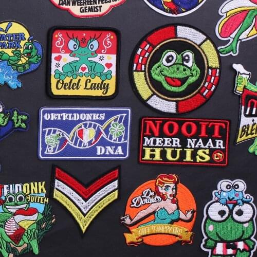 Iron on Patches for Clothes Embroidery Patch Emblem Clothing Stickers Sew on Patches Sewing Diy Oeteldonk Appliques Stripes A