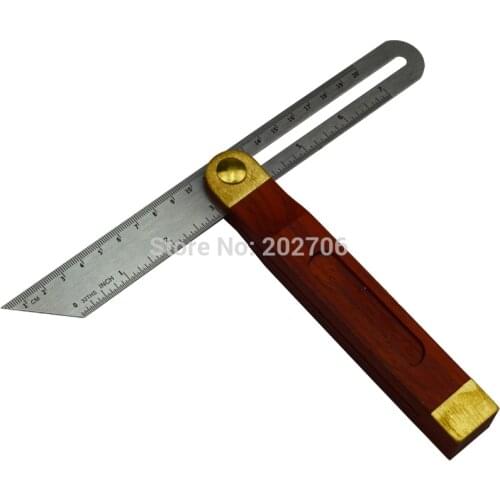 Angle Rulers Gauges Tri Square Sliding T-Bevel With Wooden Handle Level Measuring Tool wooden marking gauge