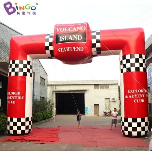HIGH QUALITY PVC 7.8x6mh inflatable racing car arch line customized match start line entrance decoration item