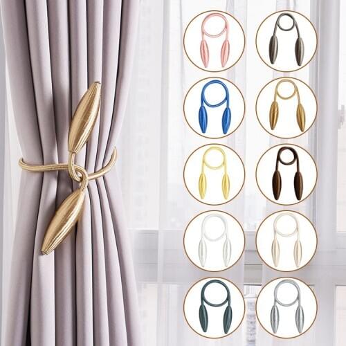 1Pair Modern Curtain Buckle Simple Living Room Bedroom Solid Color Hanging Curtain Tie Rope