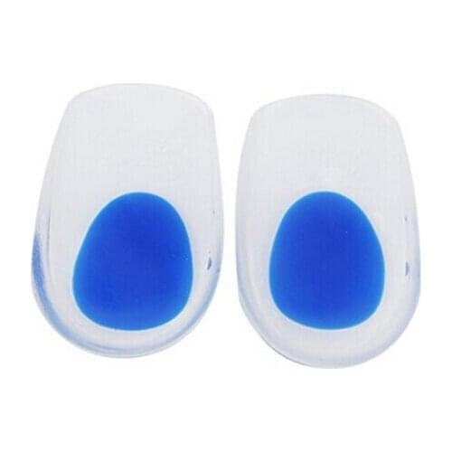1 Pair Silicone Gel Insoles Massaging Heel Cushion Foot Care Pads For Shoes Pain Relief Heel Cup For Plantar Calcaneal Achilles