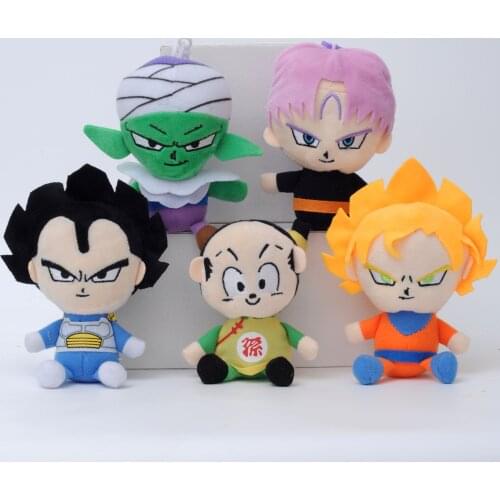1pc 10cm Dragon Ball Z Plush Stuffed Toys Cartoon Guko Torankusu Piccolo Gohan Plush Toy Dolls Birthday Gifts Kids Toys