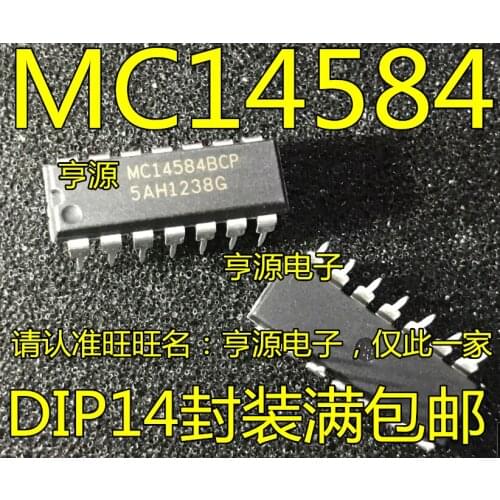 10pcs/lot MC14584BCPG MC14584BCP MC14584 DIP-14 In Stock