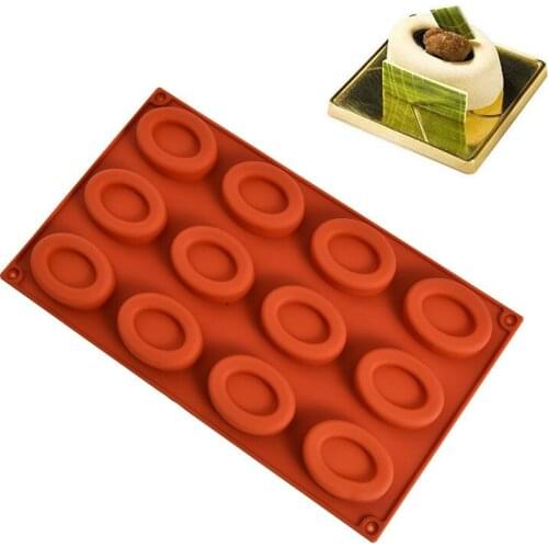 12 Cavity Oval Savarin Soap Mold Mould Food Grade Baking Accessories Chocolate Candy Mold Bakeware Kitchen Gadgets