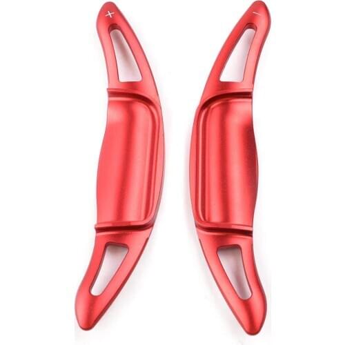 2pcs GSD Steering Wheel Shift Paddle Shifter Extension Trim Cover Fit for Toyota Camry 2018-2019 Red