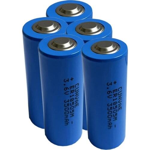 5PCS ER18505M 18505 3.6V 3.6Volt 3500mAh Li-SOCL2 Batteries for Alarms security devices ER18505 Lithium battery Millitary device