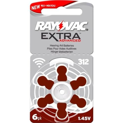 24 Pcs Rayovac Extra Zinc Air Hearing Aid Batteries A312 312A ZA312 312 PR41 Hearing Aid Battery A312 For Hearing Aid