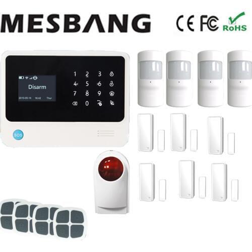 White wifi GSM GPRS wireless alarm system smart home wireless outdoor siren with English French Russian Spanish,Dutch