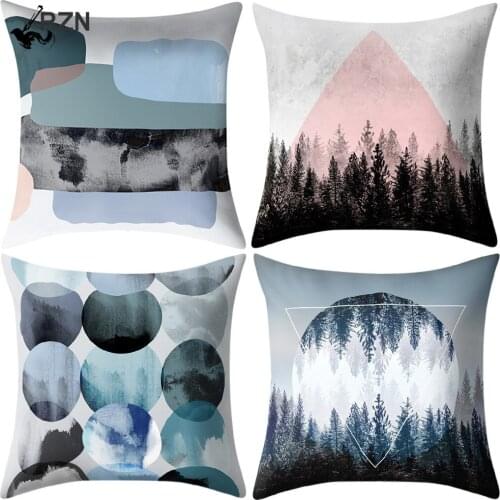 Polyester Pattern Cushion Cover Vintage Home Sofa Car Waist Cushion Cover Geometric Home Decor Throw Pillow Case Hot
