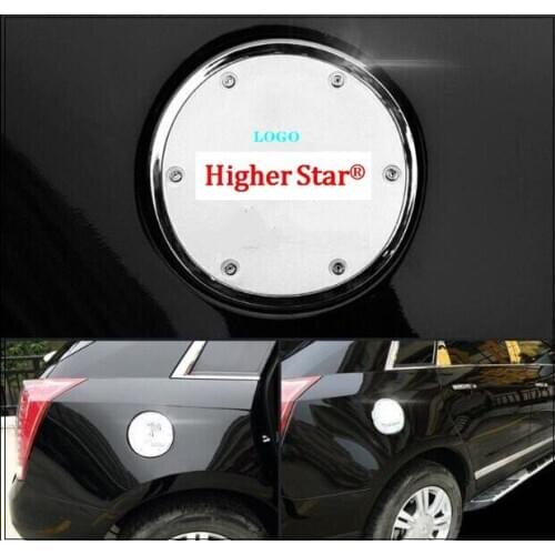 Higher star ABS chrome car fuel tank decorative cover,oil tank decorative cap sticker with logo for Cadillac SRX 2009-2016