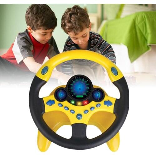 Eletric Simulation Steering Wheel Toy With Light Sound Baby Kids Musical Educational Copilot Stroller Steering Wheel Vocal Toys