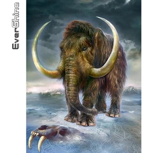 Evershine Diamond Embroidery Elephant Cross Stitch Diamond Painting Animal Hobby Picture Of Rhinestones Mosaic 5D DIY Home Decor