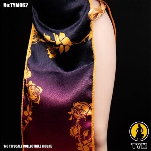 TYM062 1/6 Female Figure Fantasy Gold Bottle Brocade Cheongsam & Golden Underwear Clothes Model HS-03 for 12 inches Figure Body