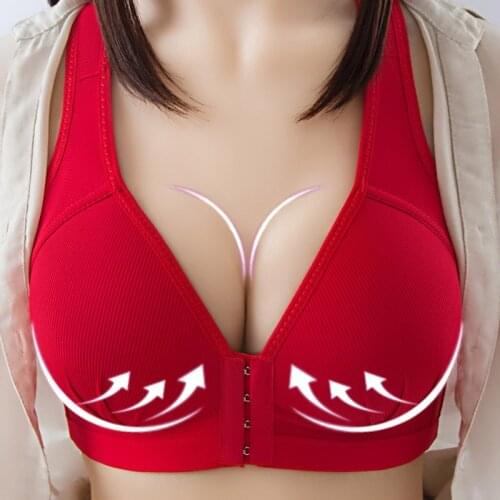 Bra Front Closure Solid Color Plus Size Sexy Push Up Brassiere Wireless Seamless Invisible Bras without Bones For Women tube top