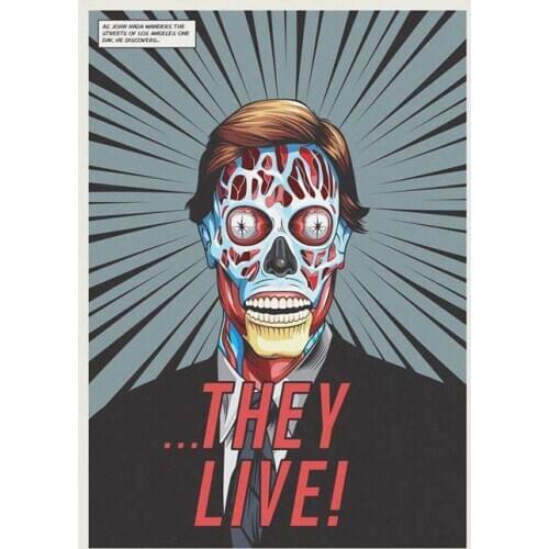 Lot Style Choose THEY LIVE Movie Art print Silk poster Home Wall Decor