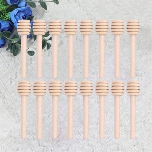 10/50/100Pcs Mini Eco-Friendly Wooden Spoon Honey Dipper Sticks Mixing Server Wood Spoon For Honey Jar Dispense Drizzle Tool 70