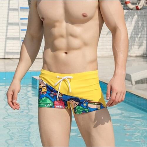 New Swimming Trunks Men Swimwear Splice Sexy Swimsuits Mens Swim Briefs Quick Dry Beach Short Surf Bathing Suit Maillot De Bain