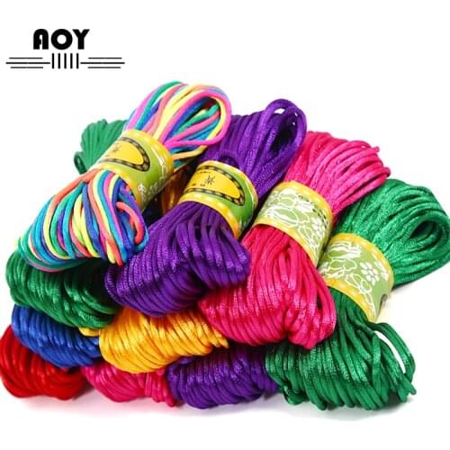2.5mm Nylon Cord Thread Bracelet Braided String Jewelry Beading Rope DIY Handmade Craft Supplies Tassels Beading String